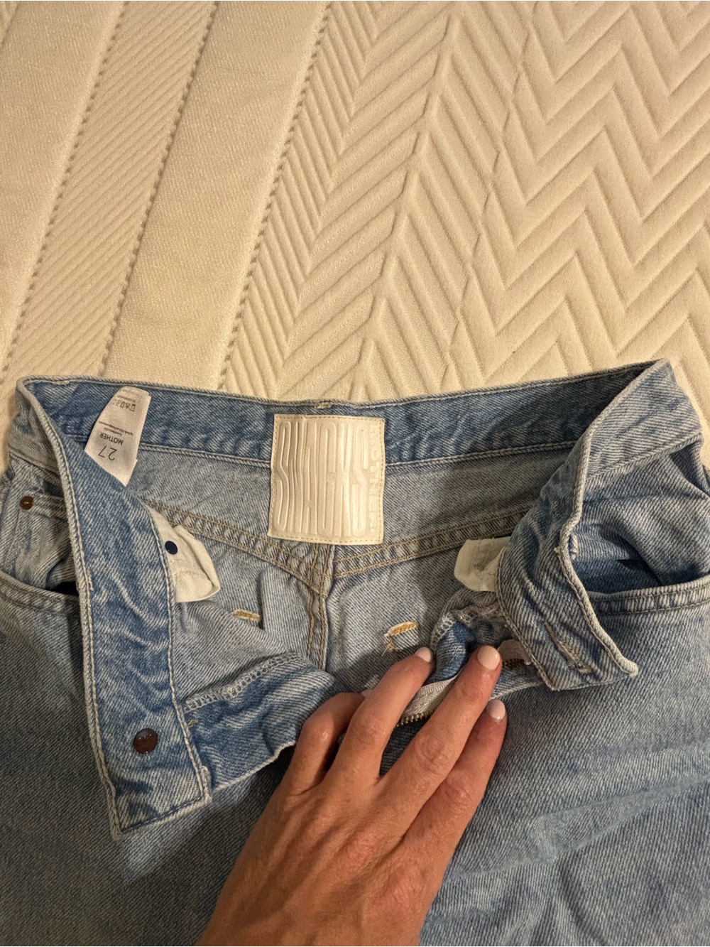 MOTHER Light Blue High-Rise Wide Leg Jeans - Picture 5 of 6